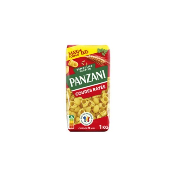 Palette Pâtes Coudes Rayés Panzani 1KG Palette Pâtes Coudes Rayés Panzani 1KG