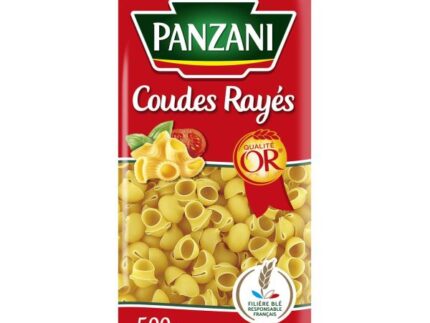 Palette Pâtes Coudes Rayés Panzani 500G