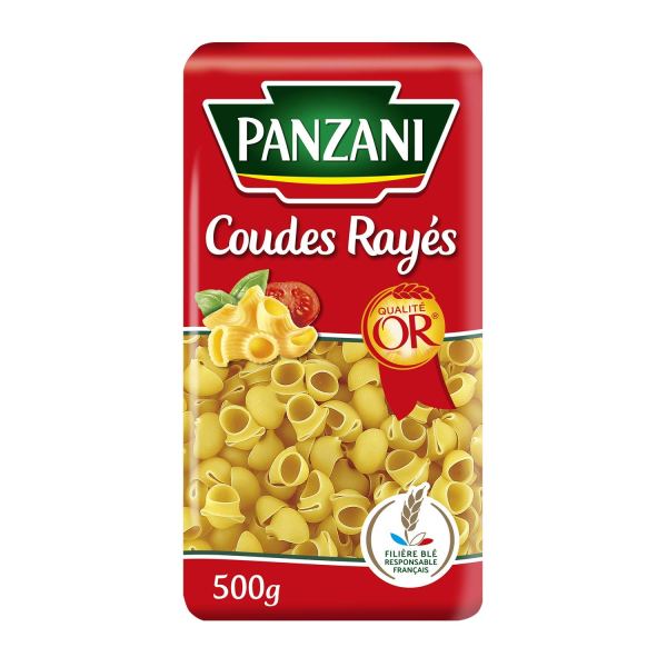 Palette Pâtes Coudes Rayés Panzani 500G Palette Pâtes Coudes Rayés Panzani 500G